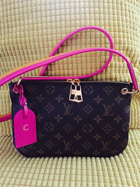 pink lv bag|lv bag with pink strap.